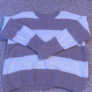 Brown and white sweater, brand SO from Kohl’s